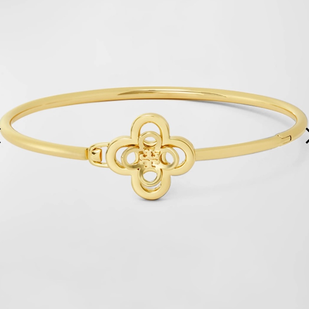 New Collection TB "Kira Clover Hinge" Bracelet in
Tory Gold| NEW!